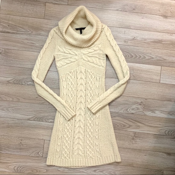 bcbg mixed stitch sweater dress